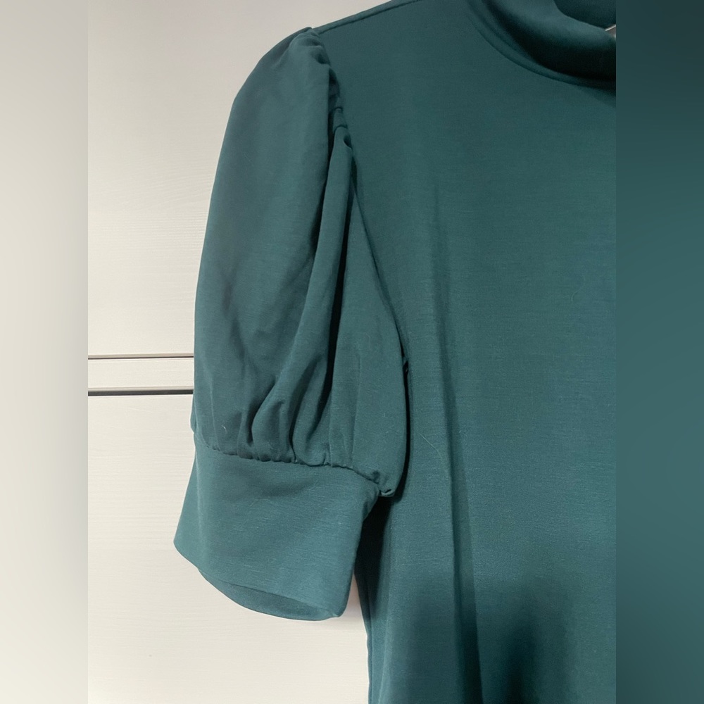 Ann Taylor Puff Sleeve Mockneck Top - Picture 6 of 7